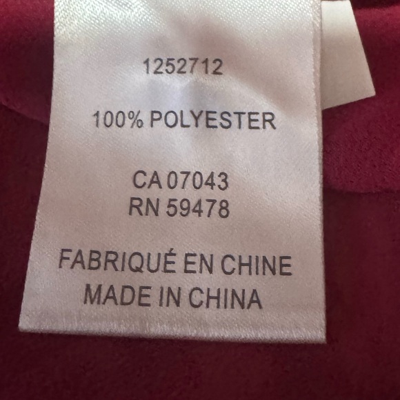 House of Harlow 1960 Mini Dress - Burgundy Chiffon - Ruffle High Neck - Size 6 - Picture 14 of 15